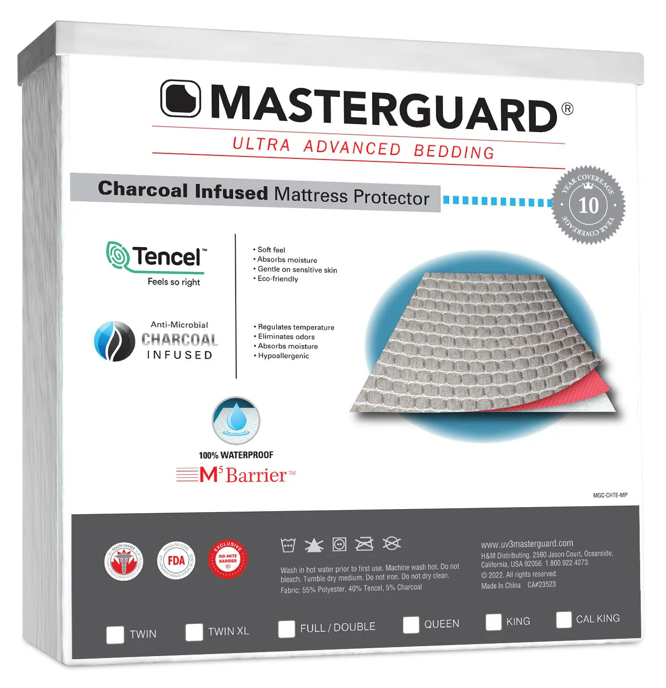 MasterGuard® Charcoal Queen Sleep Package - Image 3