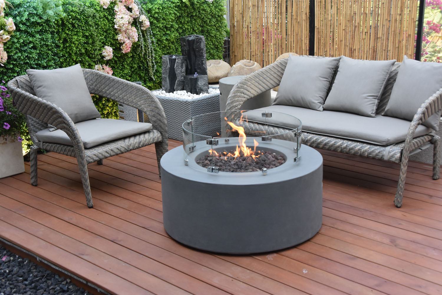 Mauna Loa Concrete Lava Fire Table (Modena) - Natural Gas - Image 2