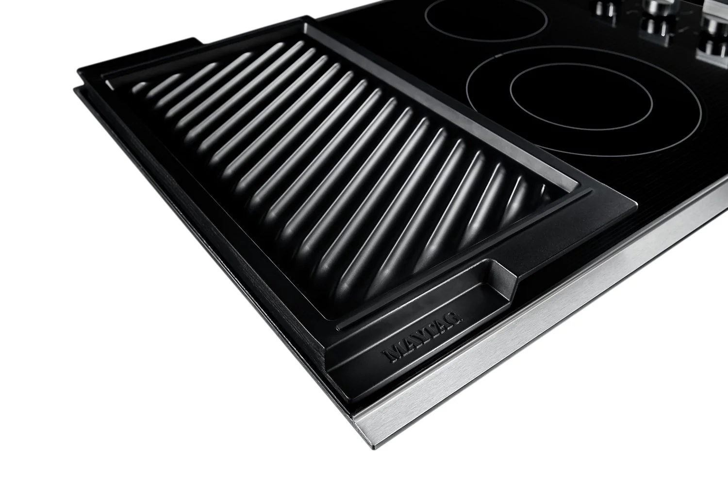 Maytag 30" Electric Cooktop with Reversible Grill and Griddle - MEC8830HS - Image 6