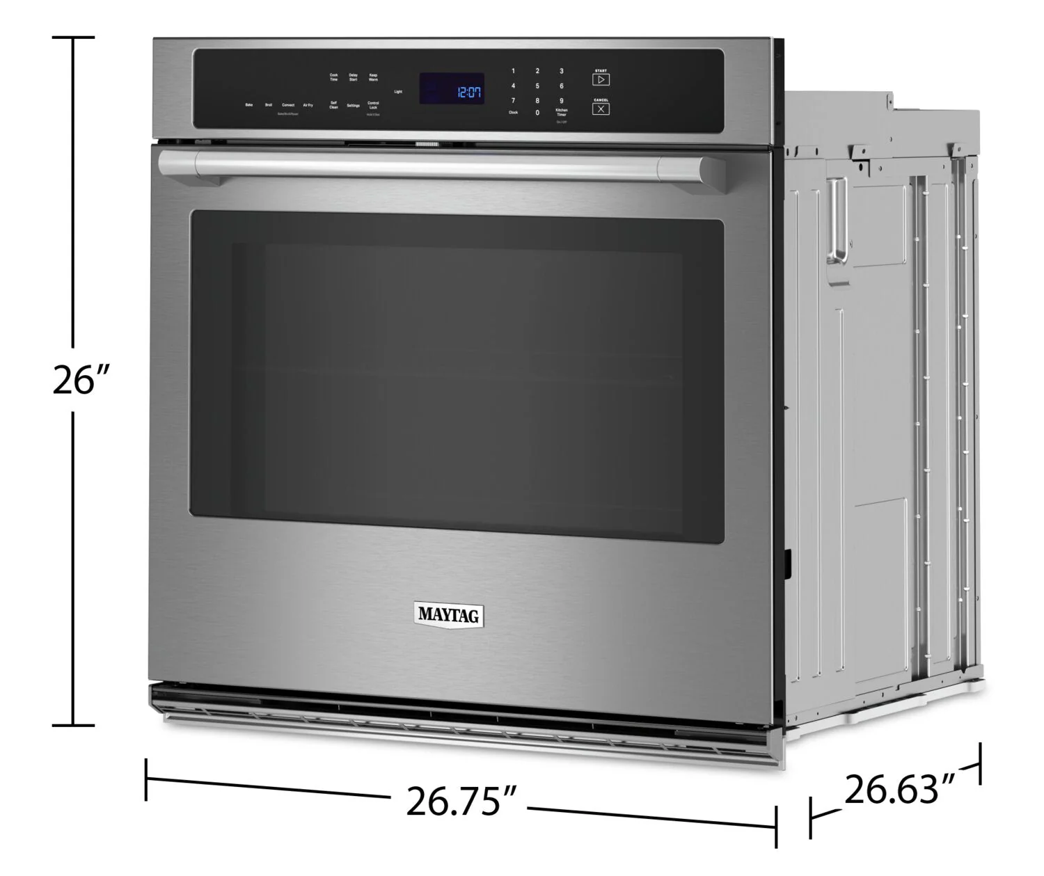 Maytag 4.3 Cu. Ft. Single Wall Oven with Air Fry and Basket - MOES6027LZ - Image 8