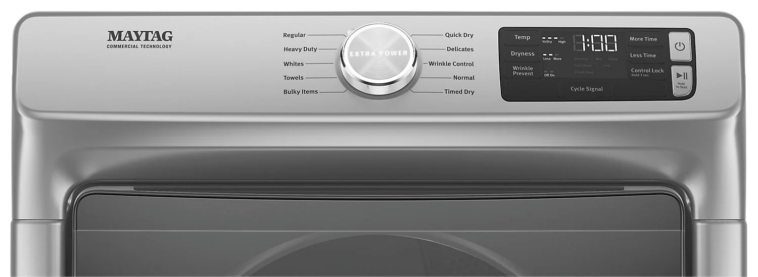 Maytag 7.3 Cu. Ft. Front-Load Electric Dryer with Extra Power and Steam - YMED6630HC - Image 2