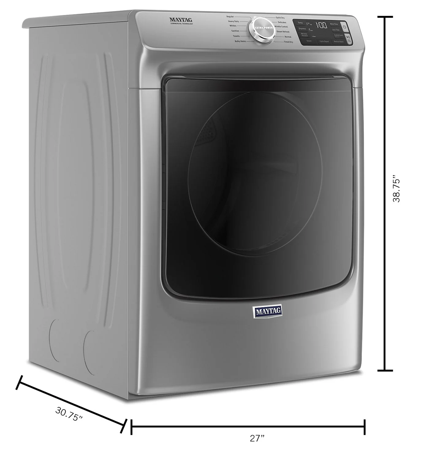 Maytag 7.3 Cu. Ft. Front-Load Electric Dryer with Extra Power and Steam - YMED6630HC - Image 4