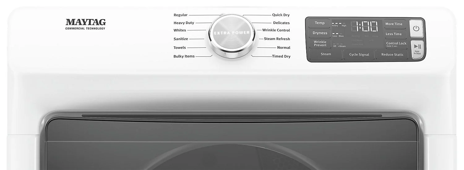 Maytag 7.3 Cu. Ft. Front-Load Gas Dryer with Extra Power and Steam - MGD6630HW - Image 7