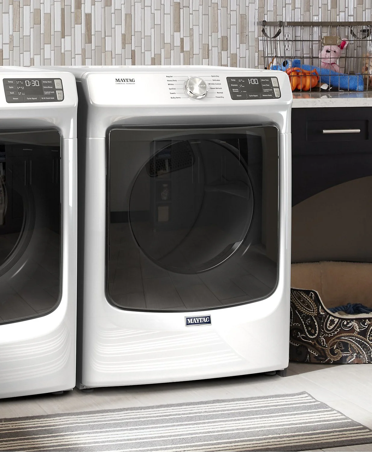 Maytag 7.3 Cu. Ft. Front-Load Gas Dryer with Extra Power and Steam - MGD6630HW - Image 9