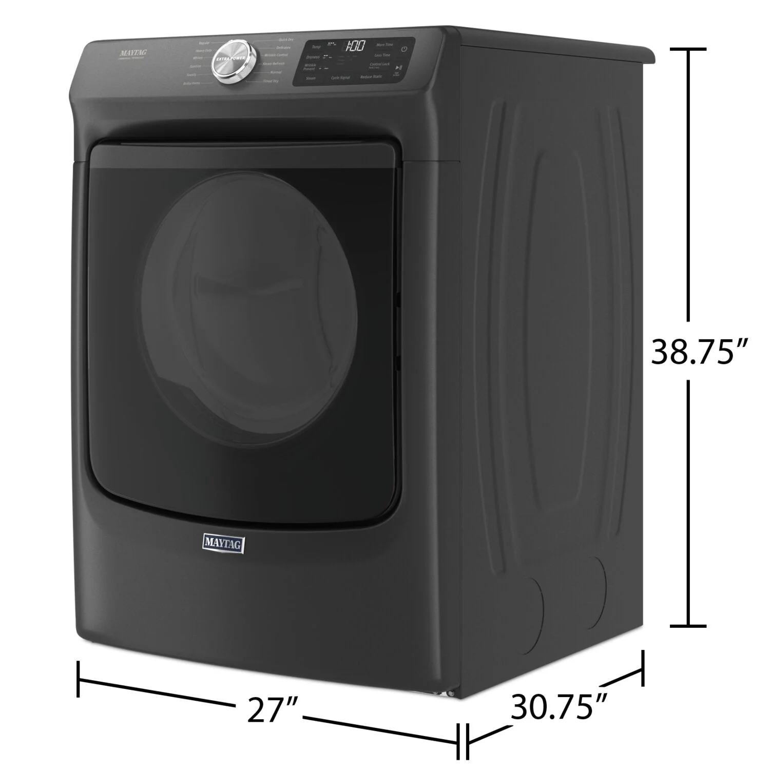 Maytag 7.3 Cu. Ft. Gas Dryer with Extra Power and Quick Dry - MGD6630MBK - Image 6