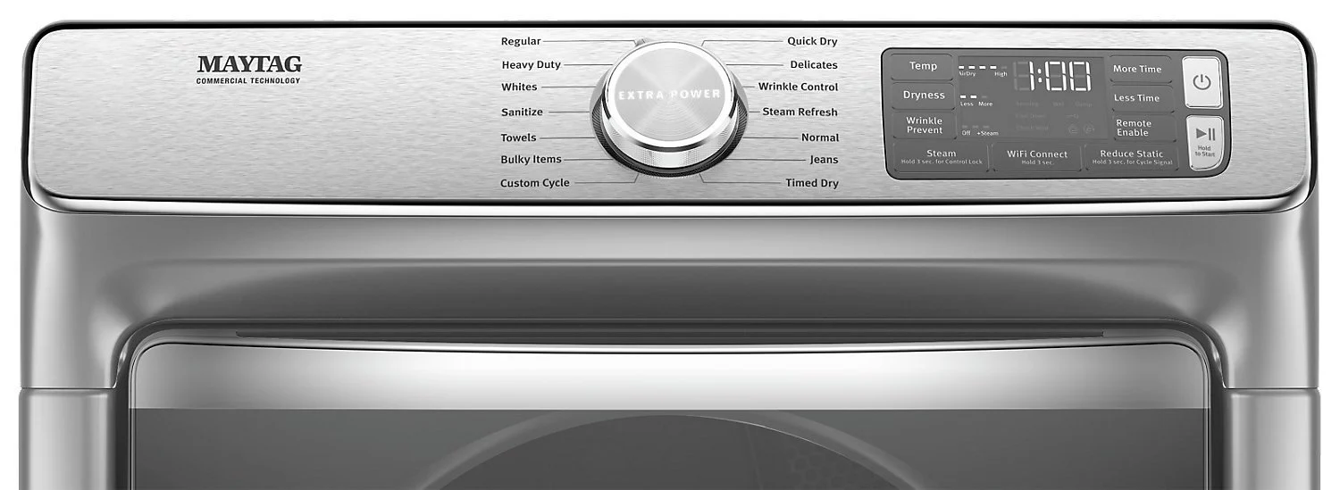 Maytag 7.3 Cu. Ft. Smart Front-Load Electric Dryer with Extra Power and Steam - YMED8630HC - Image 3