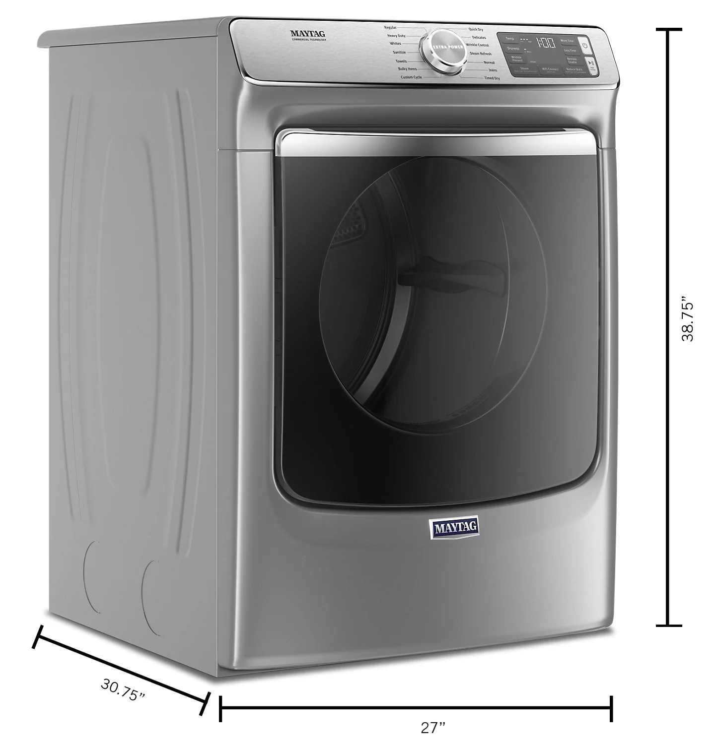 Maytag 7.3 Cu. Ft. Smart Front-Load Electric Dryer with Extra Power and Steam - YMED8630HC - Image 5
