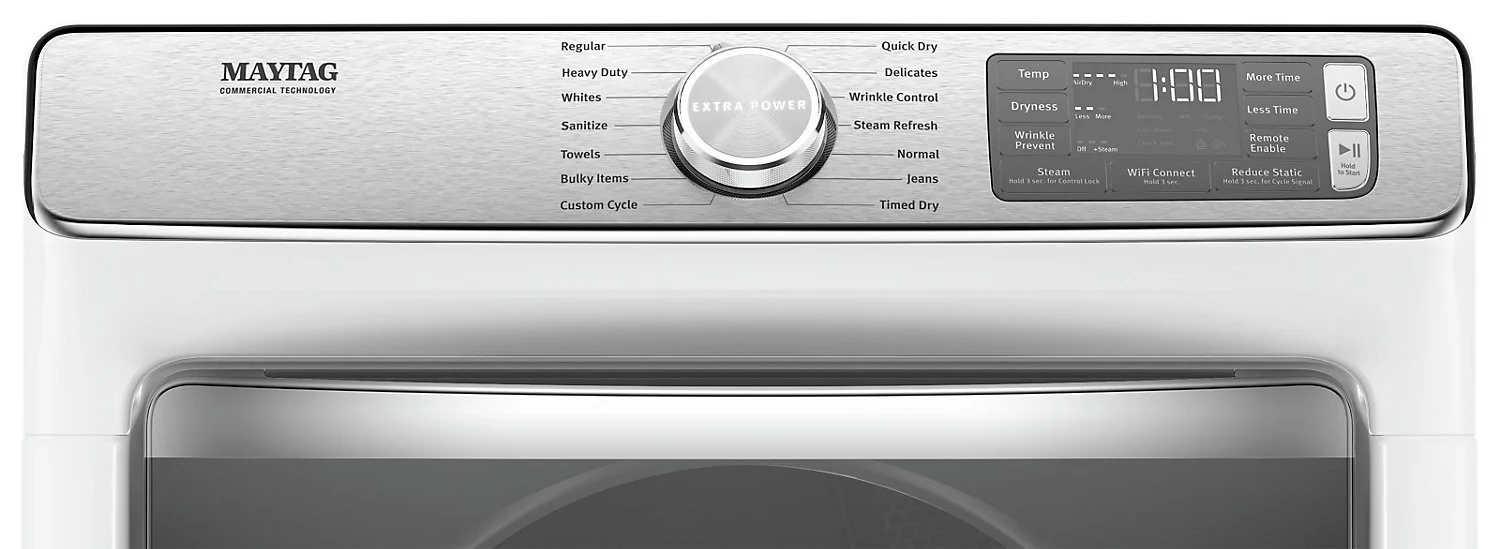 Maytag 7.3 Cu. Ft. Smart Front-Load Electric Dryer with Extra Power and Steam - YMED8630HW - Image 5