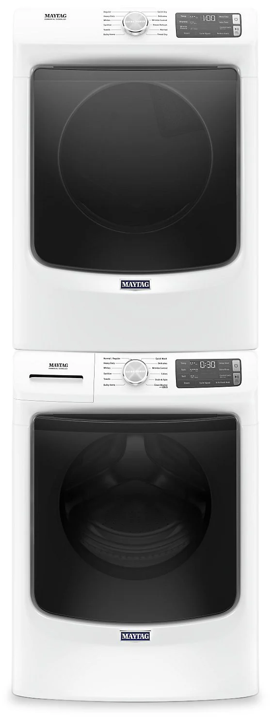 Maytag Front-Load 5.5 Cu. Ft. Washer with Extra Power and 7.3 Cu. Ft. Electric Steam Dryer - White - Image 4