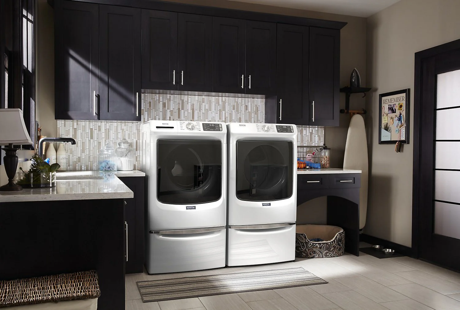 Maytag Front-Load 5.5 Cu. Ft. Washer with Extra Power and 7.3 Cu. Ft. Electric Steam Dryer - White - Image 7