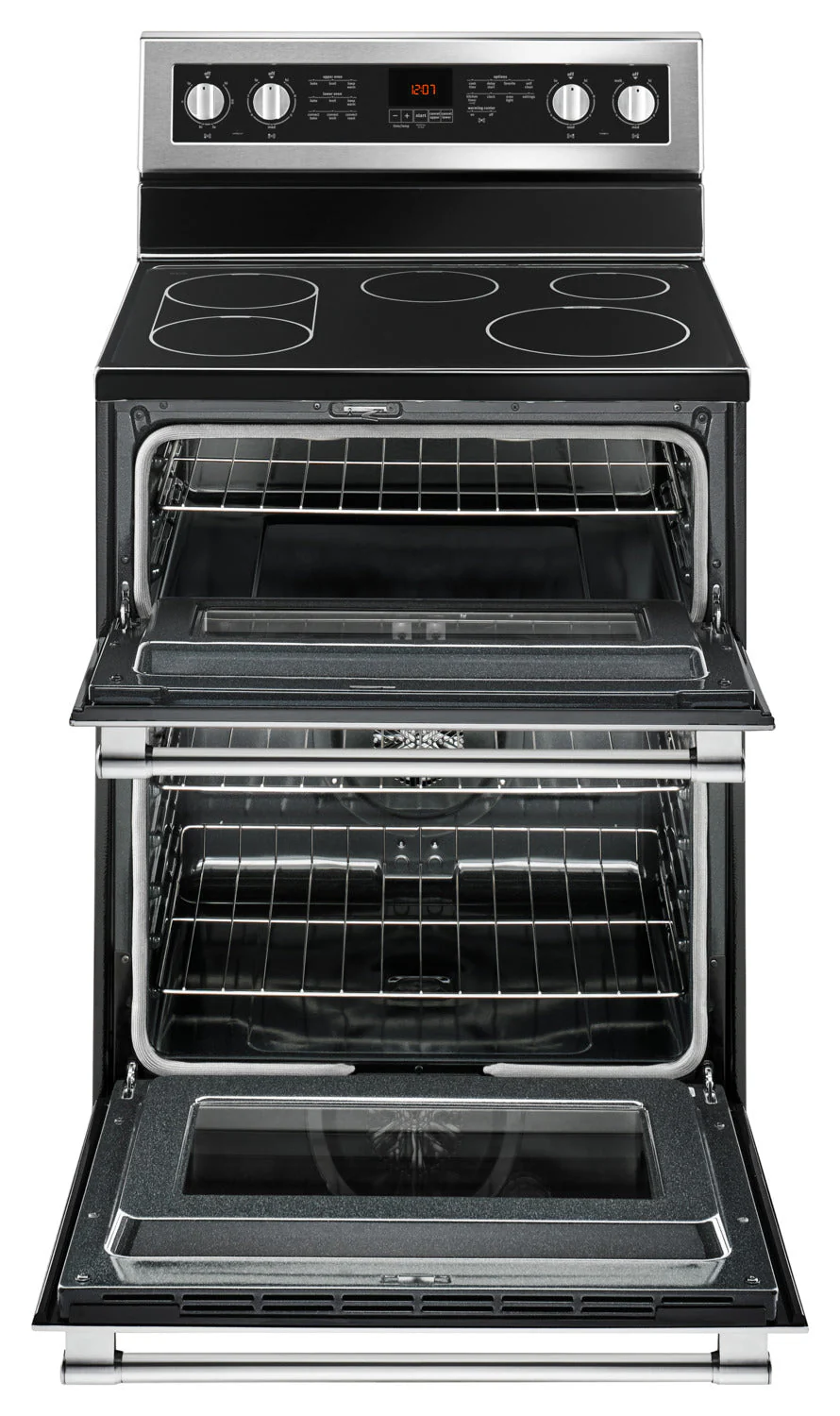 Maytag Stainless Steel Freestanding Electric Double Oven Range (6.7 Cu. Ft.) - YMET8800FZ - Image 5