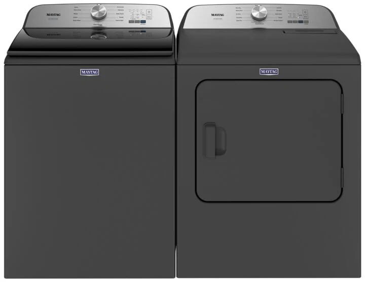 Maytag Volcano Black Top-Load Washer (5.4 cu. ft.) & Electric Dryer (7.0 cu. ft.) - MVW6500MBK/YMED6500MBK