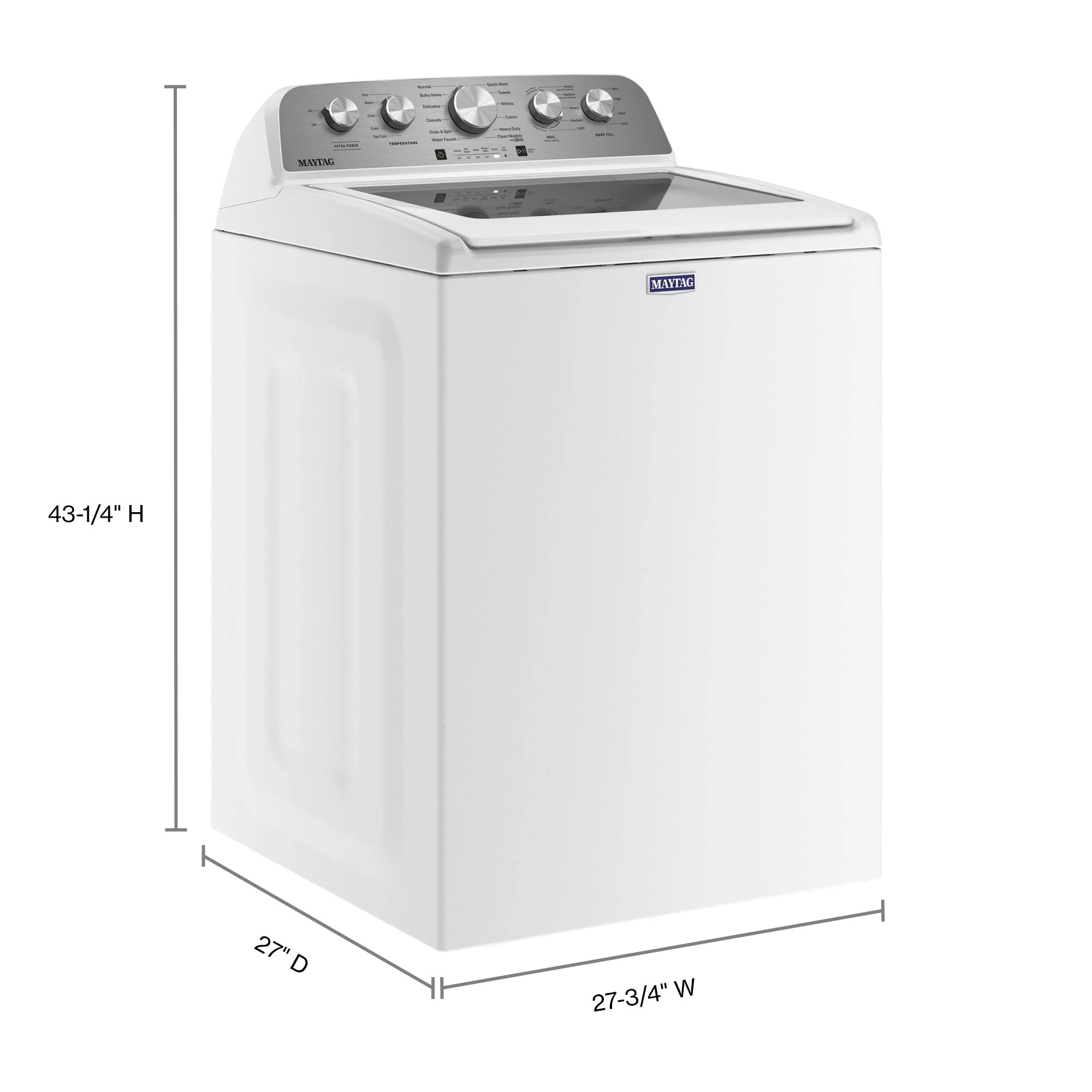 Maytag White Top Load Washer with Extra Power (5.5 cu. ft.) - MVW5430MW - Image 6