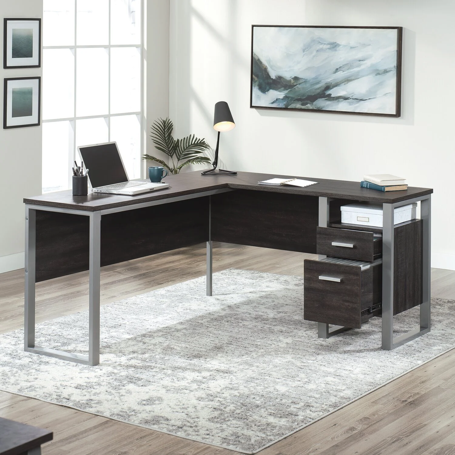 Mazama L-Shaped Desk - Blade Walnut - Image 8