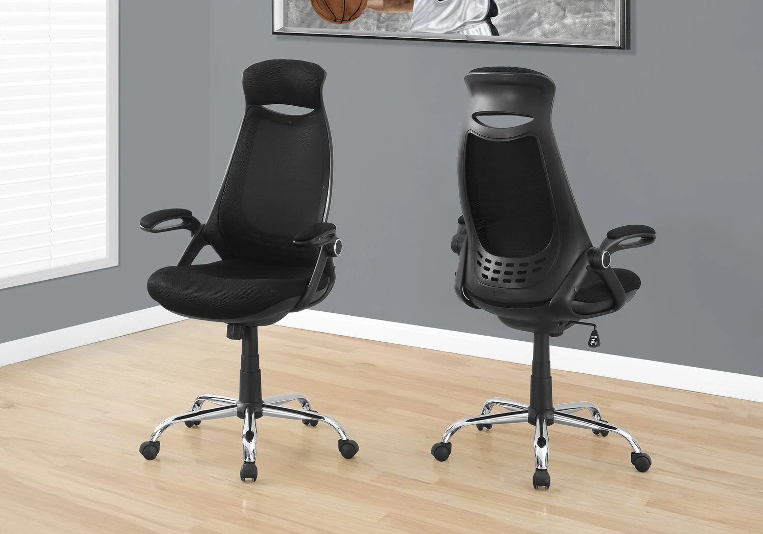 Meade Executive Mesh Office Chair - Black - Image 6
