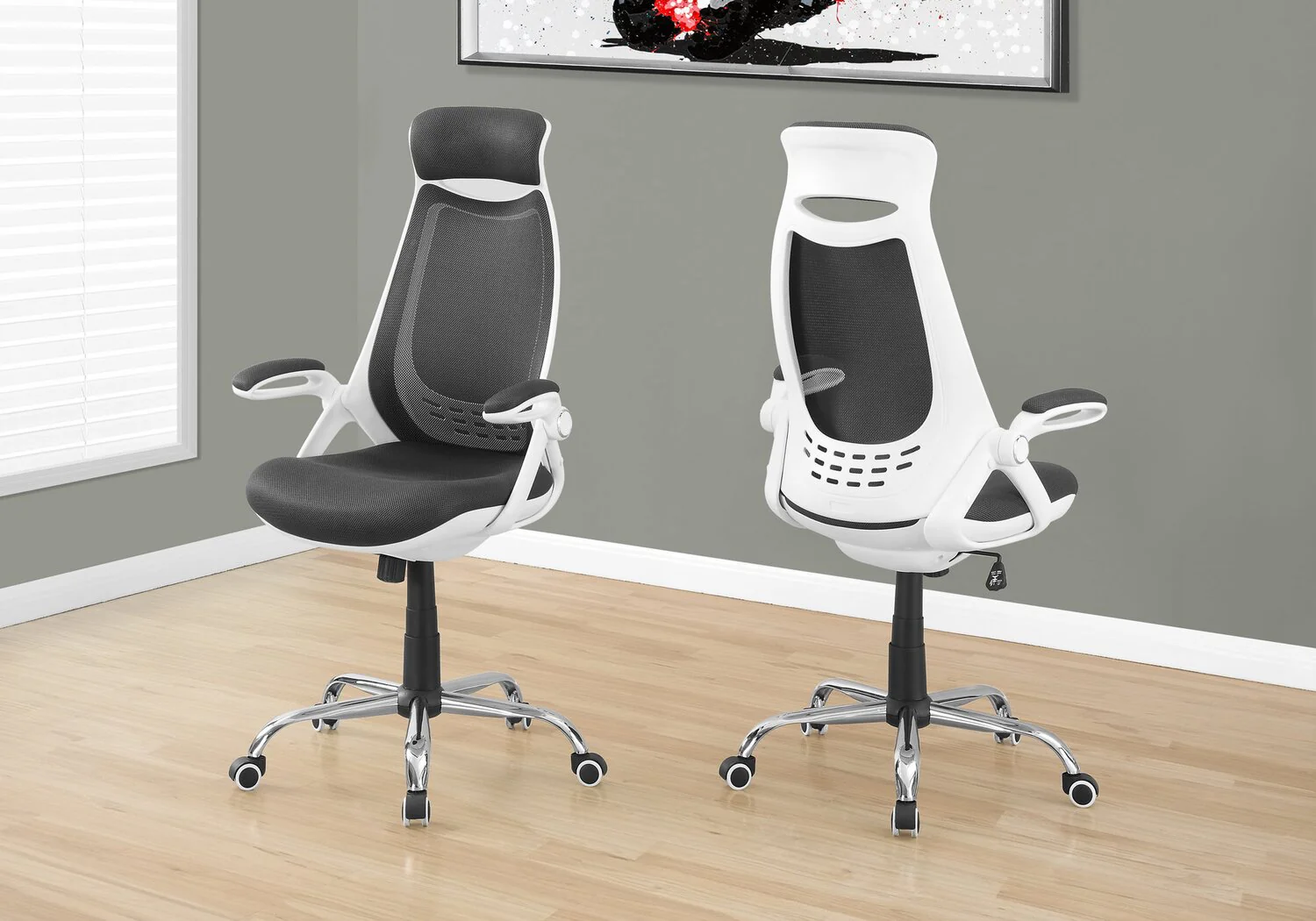 Meade Executive Mesh Office Chair - White - Image 6