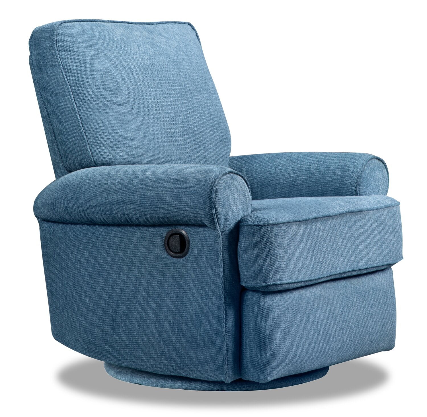 Melvin Chenille Swivel Glider Recliner - Blue - Image 2