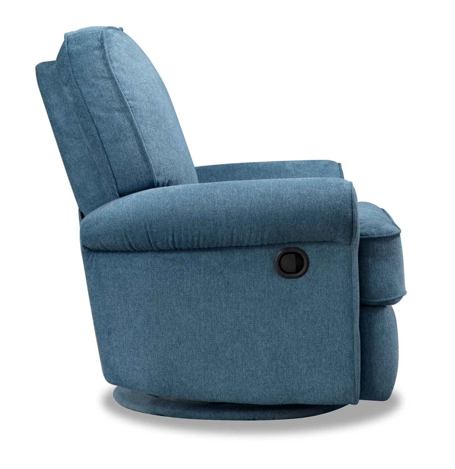 Melvin Chenille Swivel Glider Recliner - Blue - Image 4