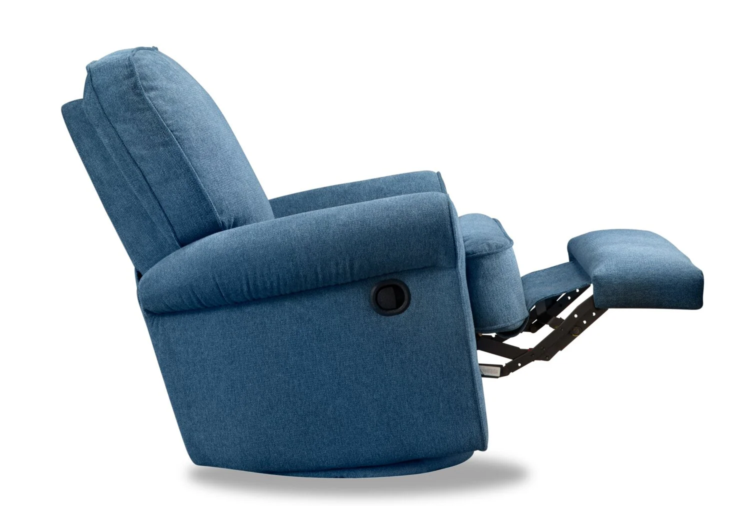Melvin Chenille Swivel Glider Recliner - Blue - Image 5