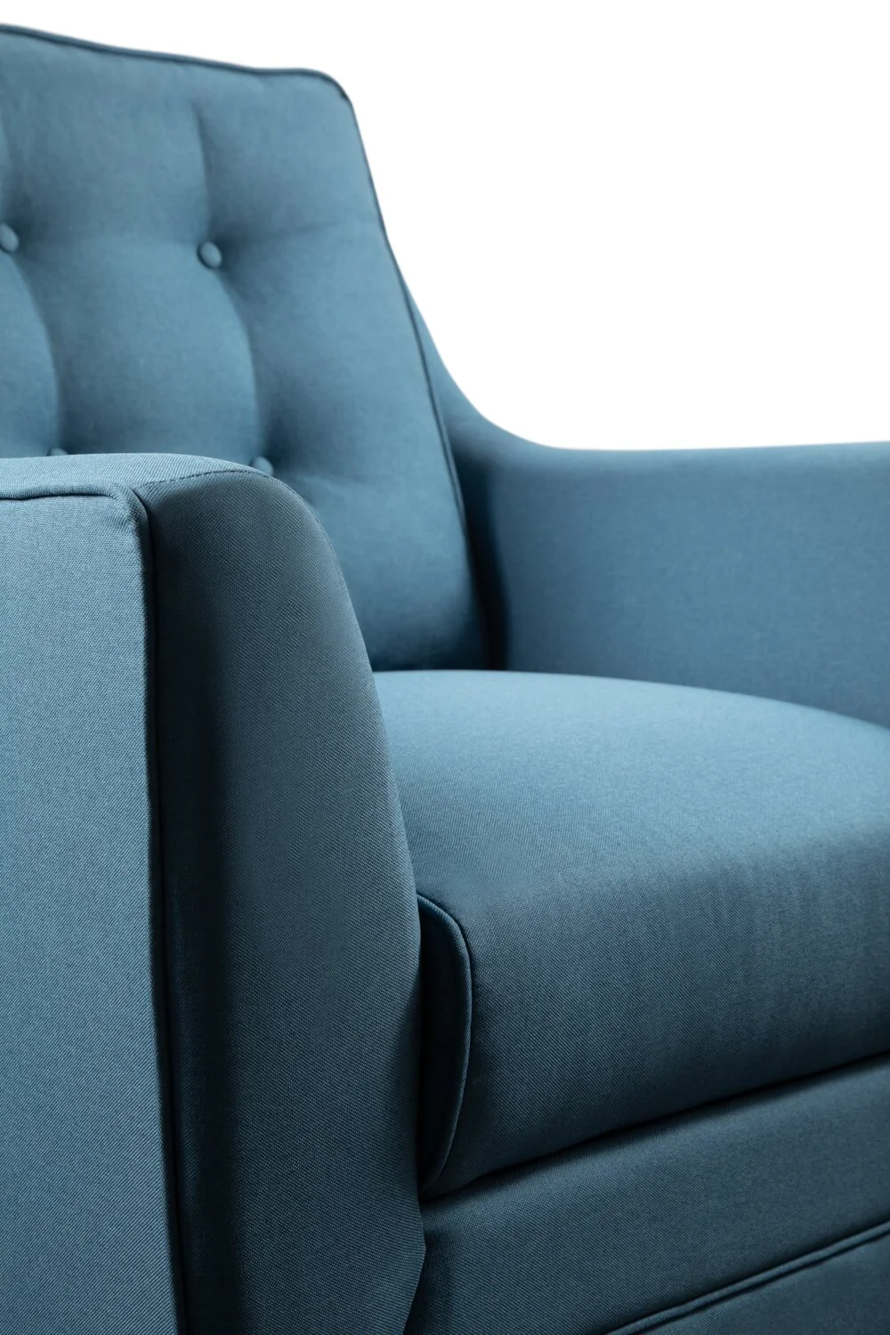Merrigan Linen-Look Fabric Chair - Blue - Image 4