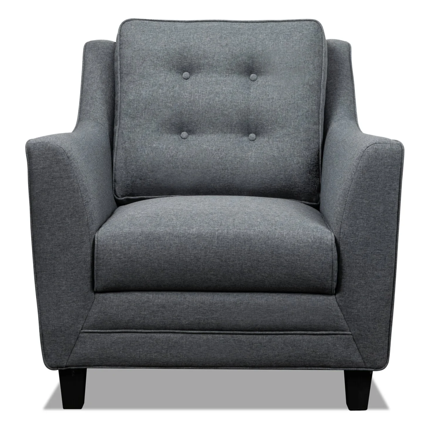 Merrigan Linen-Look Fabric Chair - Grey - Image 2