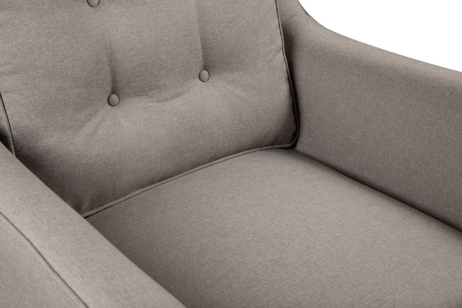 Merrigan Linen-Look Fabric Chair - Taupe - Image 4