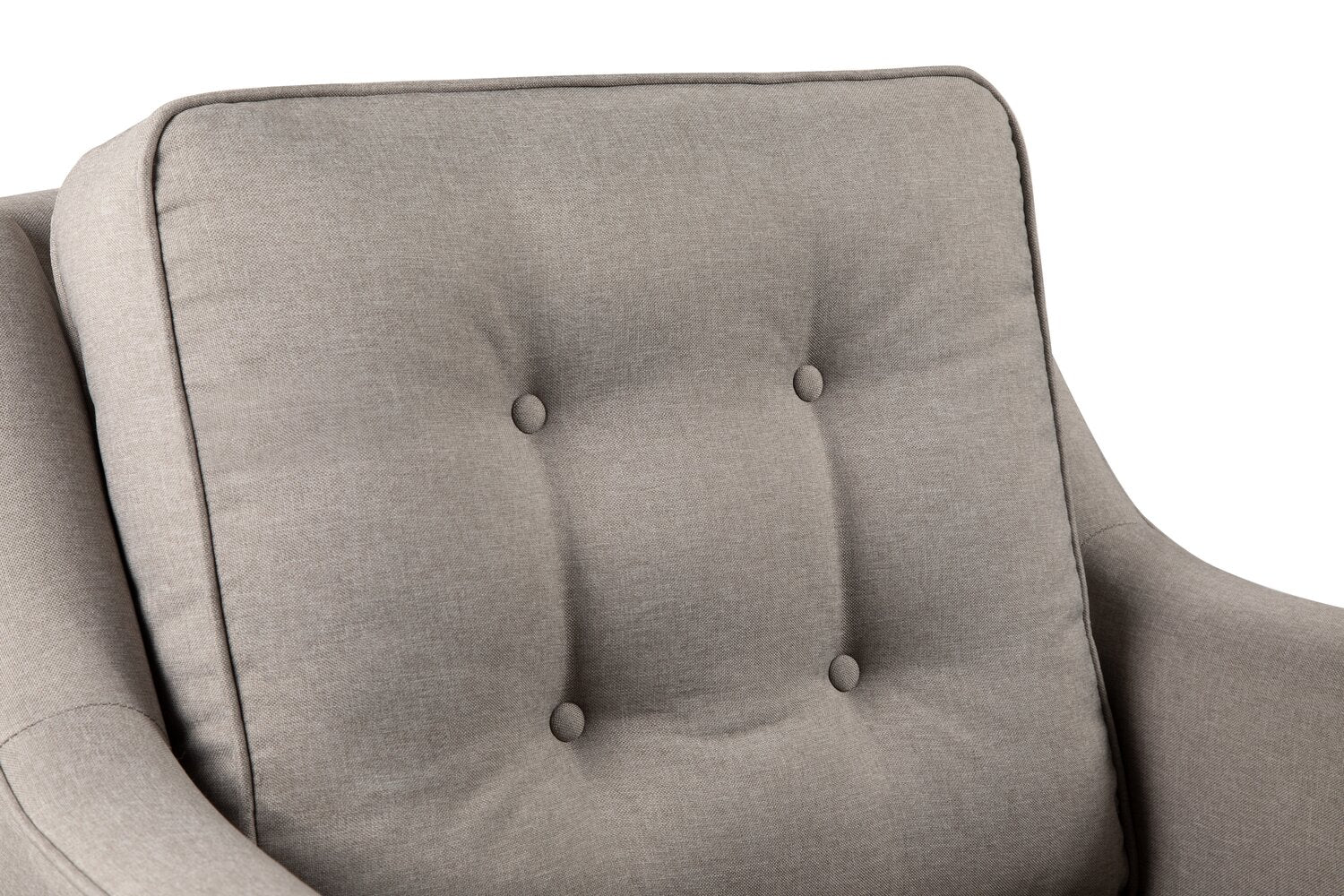 Merrigan Linen-Look Fabric Chair - Taupe - Image 6