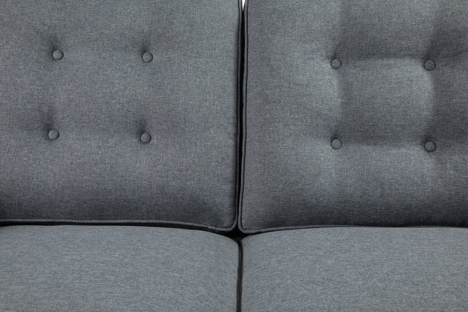 Merrigan Linen-Look Fabric Loveseat - Grey - Image 4