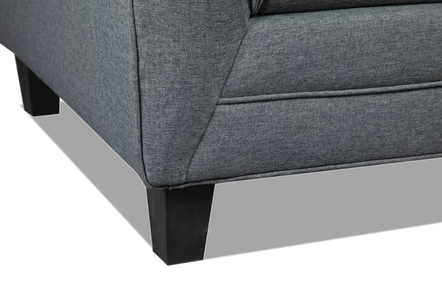 Merrigan Linen-Look Fabric Loveseat - Grey - Image 7