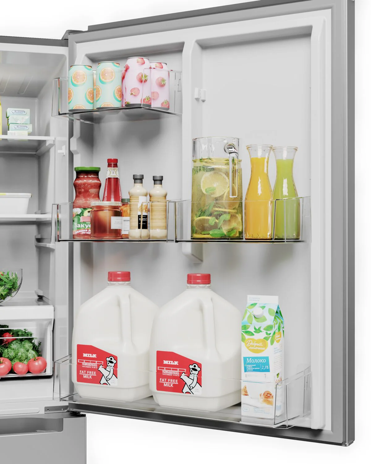 Midea 18.7 Cu. Ft. Bottom-Freezer Refrigerator - MRB19B7AST - Image 8