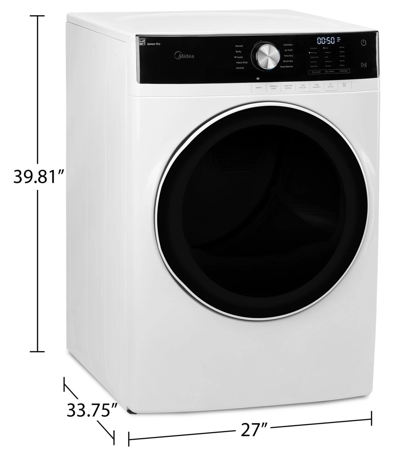 Midea 8 Cu. Ft. Electric Dryer - MLE52N4AWW - Image 7