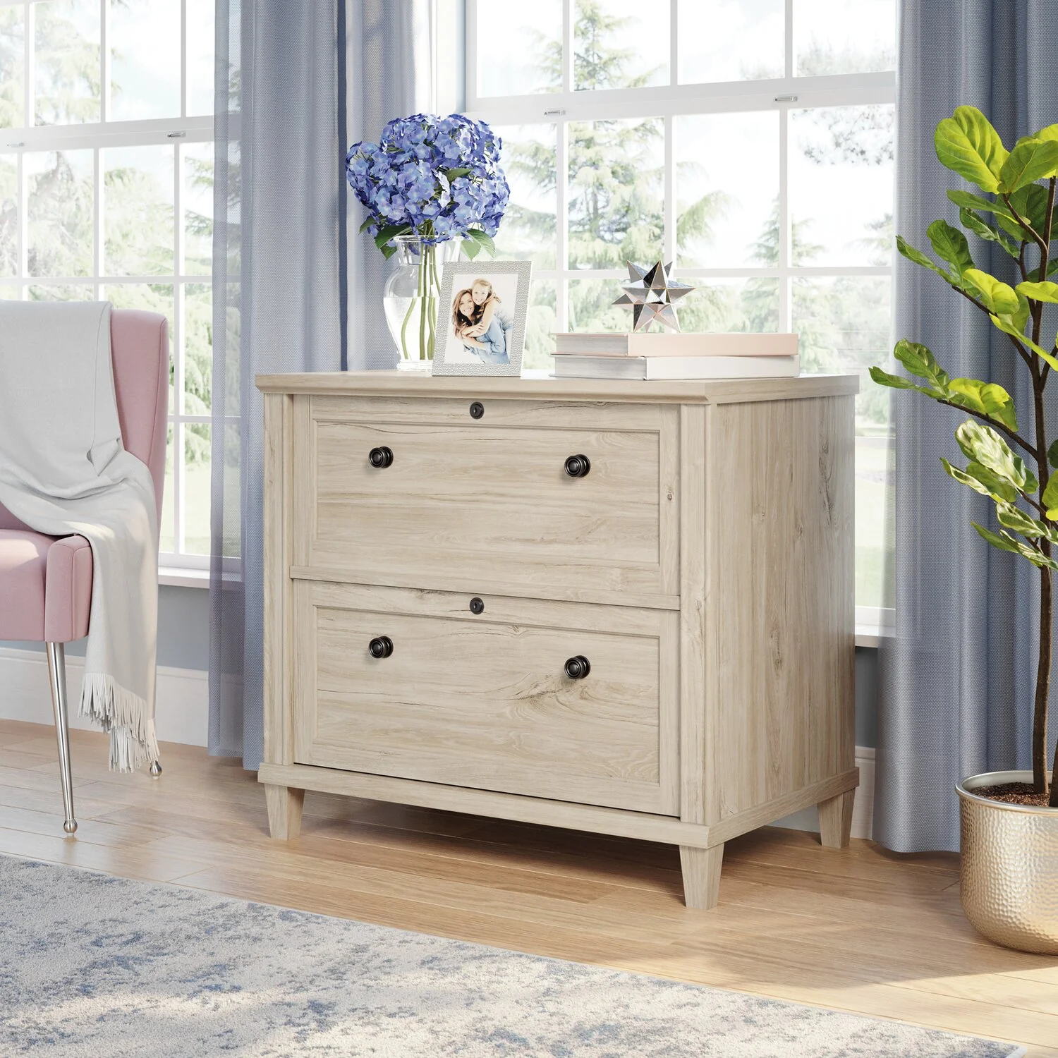 Milner Filing Cabinet - Chalk Oak - Image 2