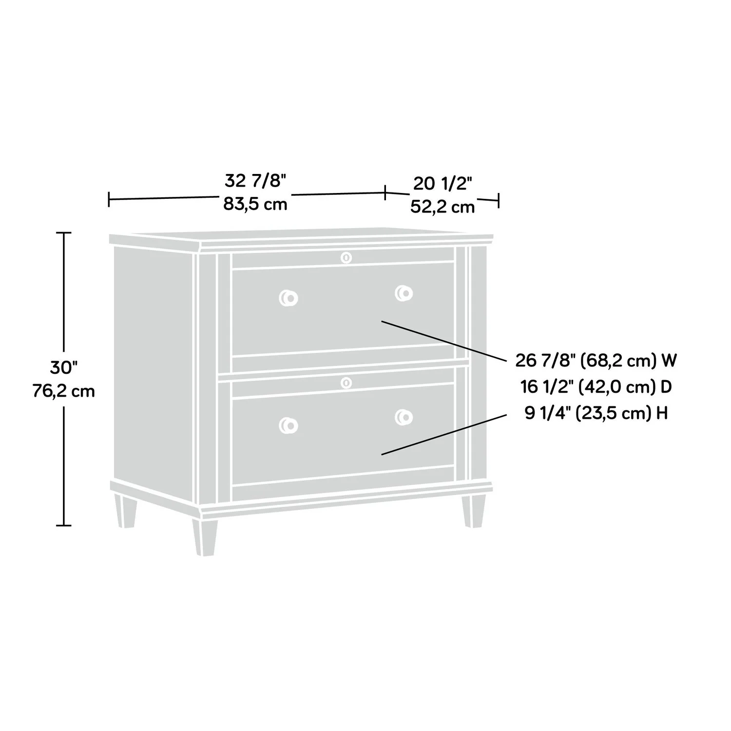 Milner Filing Cabinet - Chalk Oak - Image 4