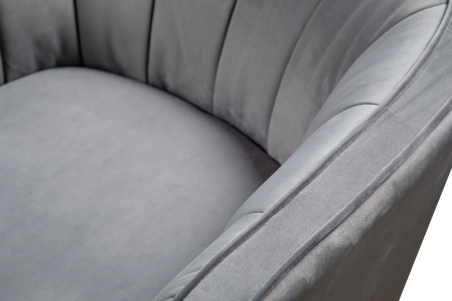 Mocon Velvet Accent Chair - Grey - Image 4
