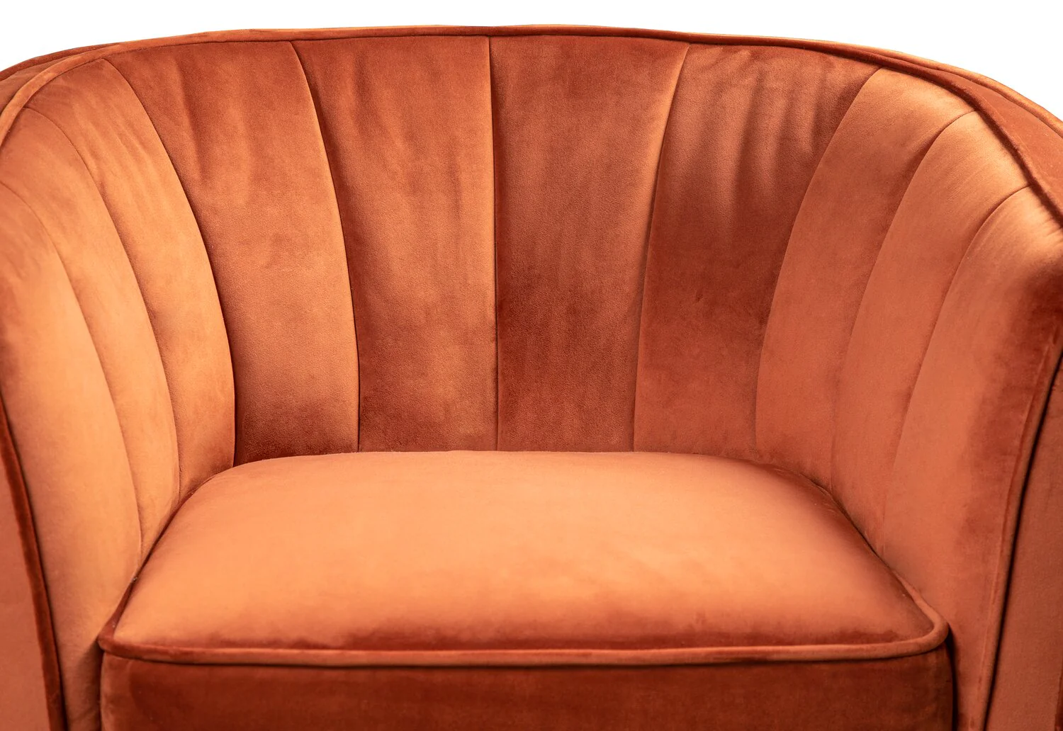 Mocon Velvet Accent Chair - Orange - Image 5