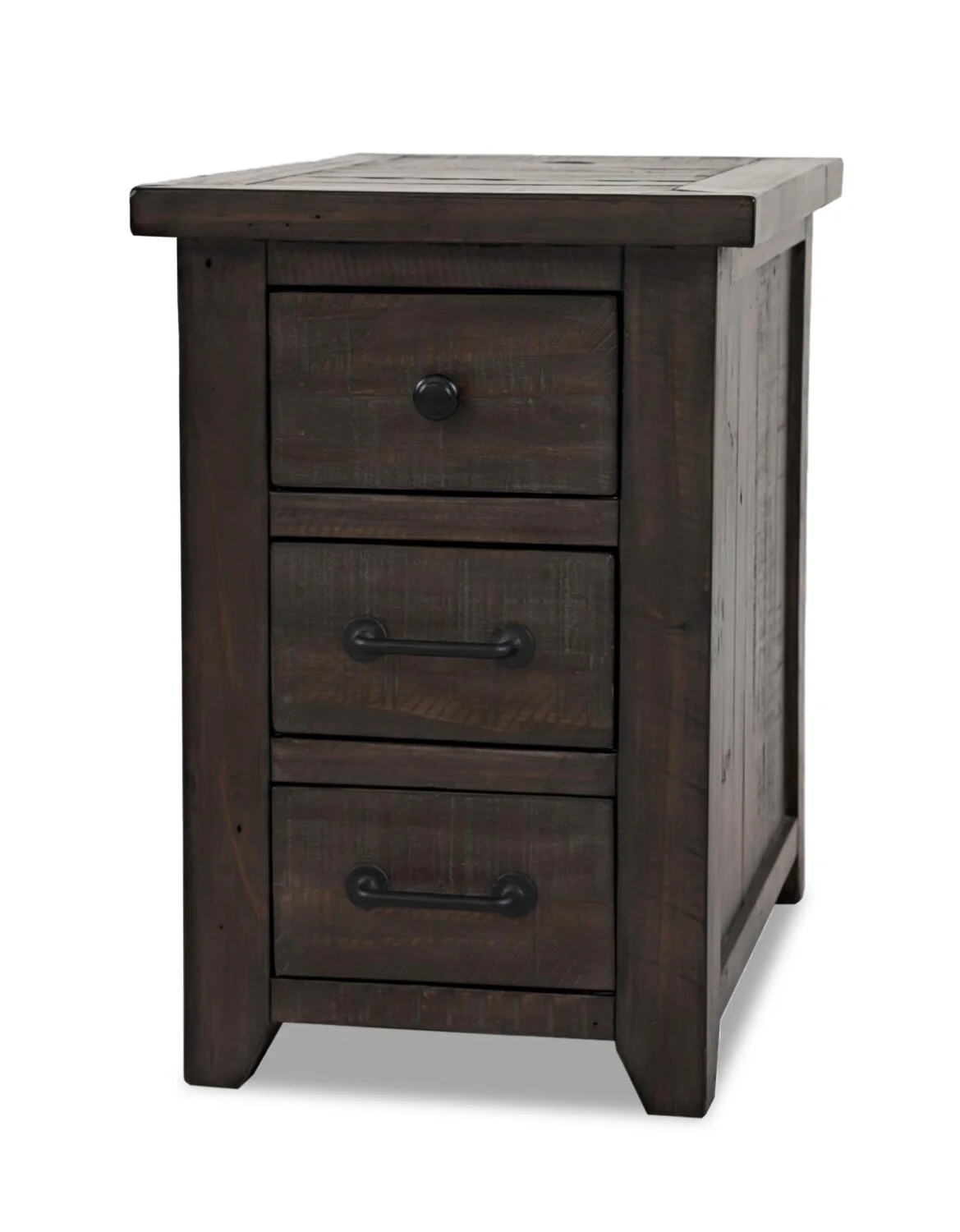 Morgan Chairside Table with USB - Brown - Image 2