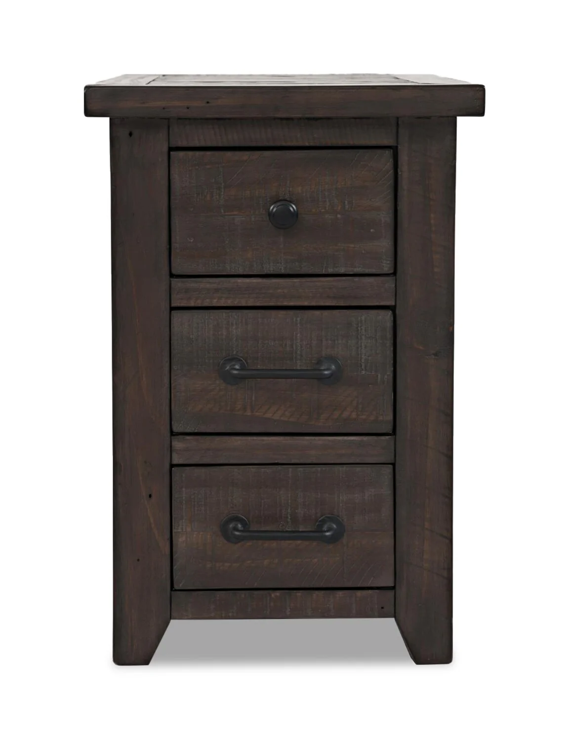 Morgan Chairside Table with USB - Brown - Image 3