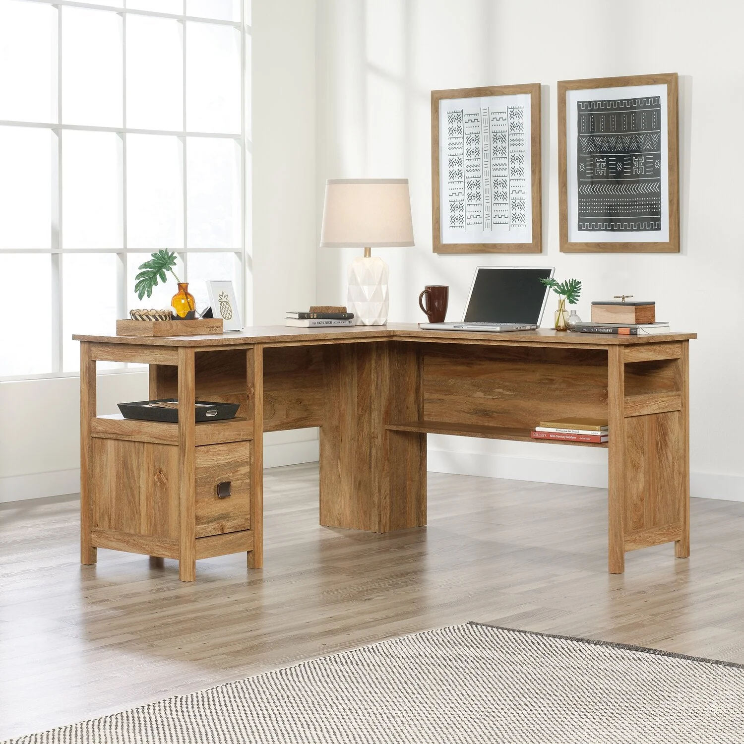 Moura L-Shaped Desk - Sindoori Mango - Image 7