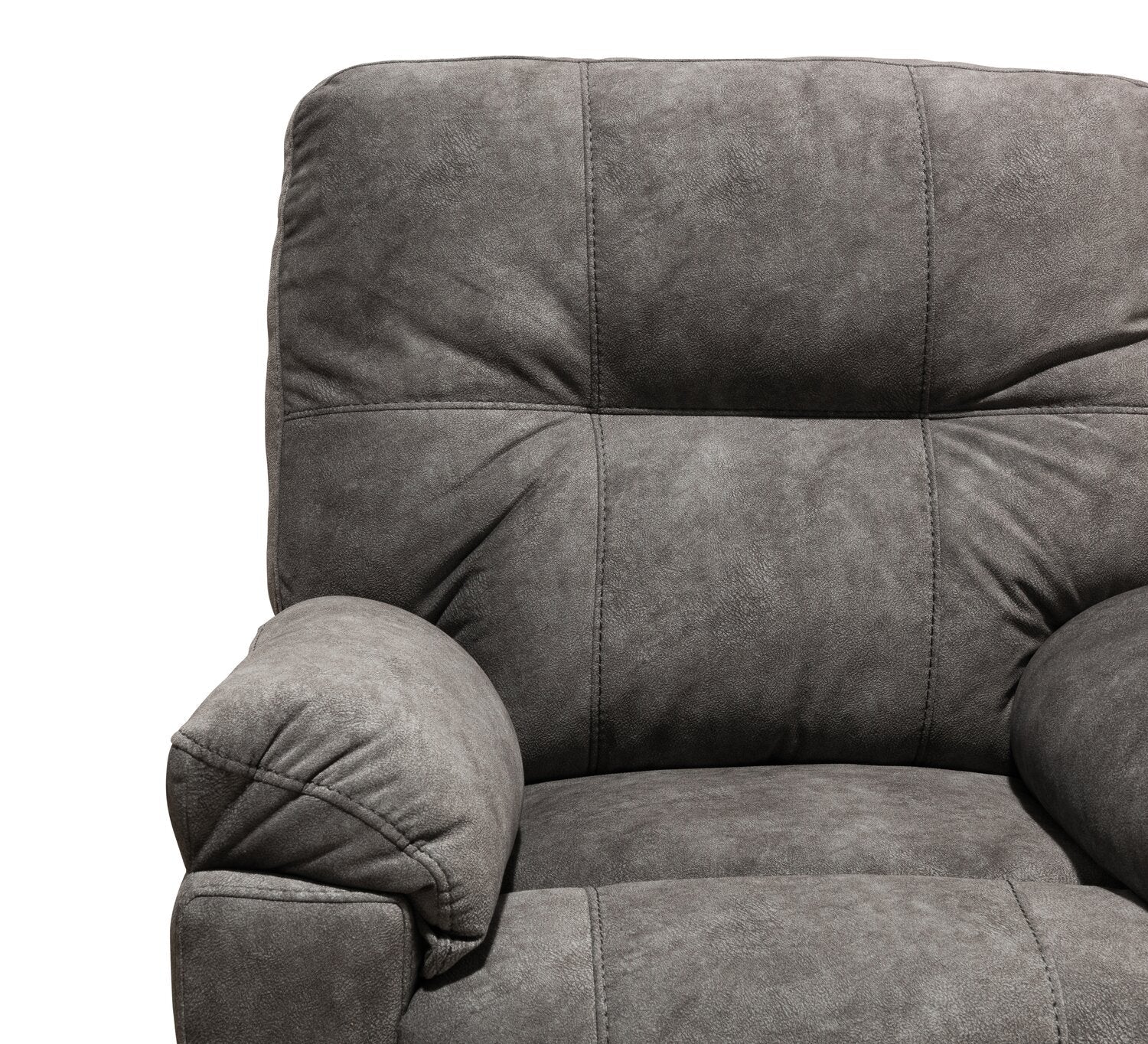 Muncey Polyester Power Recliner - Grey - Image 4