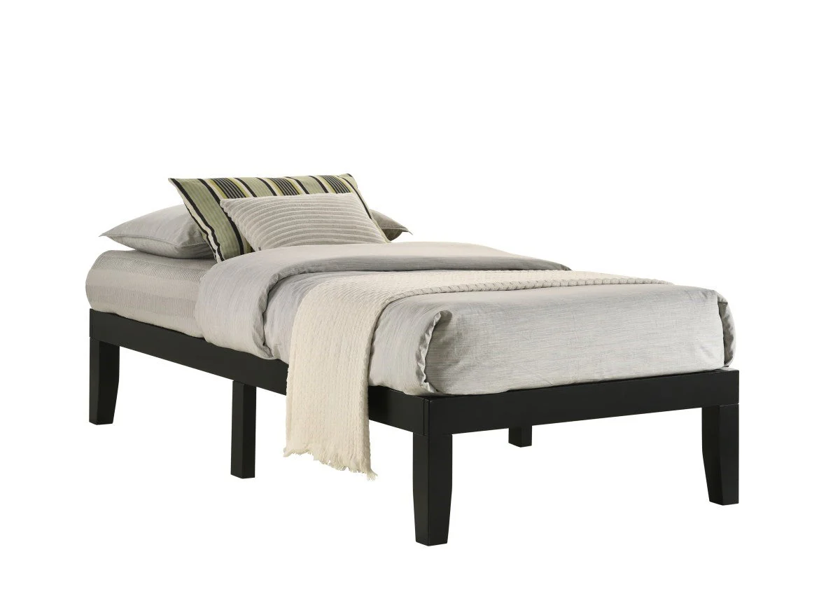 Naven Twin Platform Bed - Black - Image 3