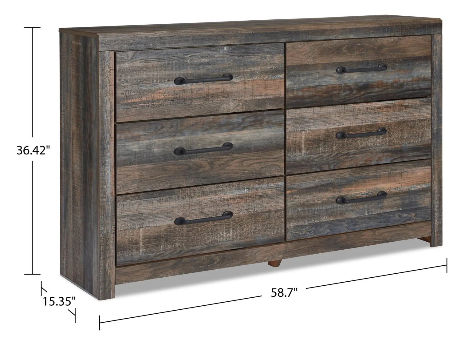 Naylon 5-Piece Full Bedroom Set with Side Storage - Brown - Image 8
