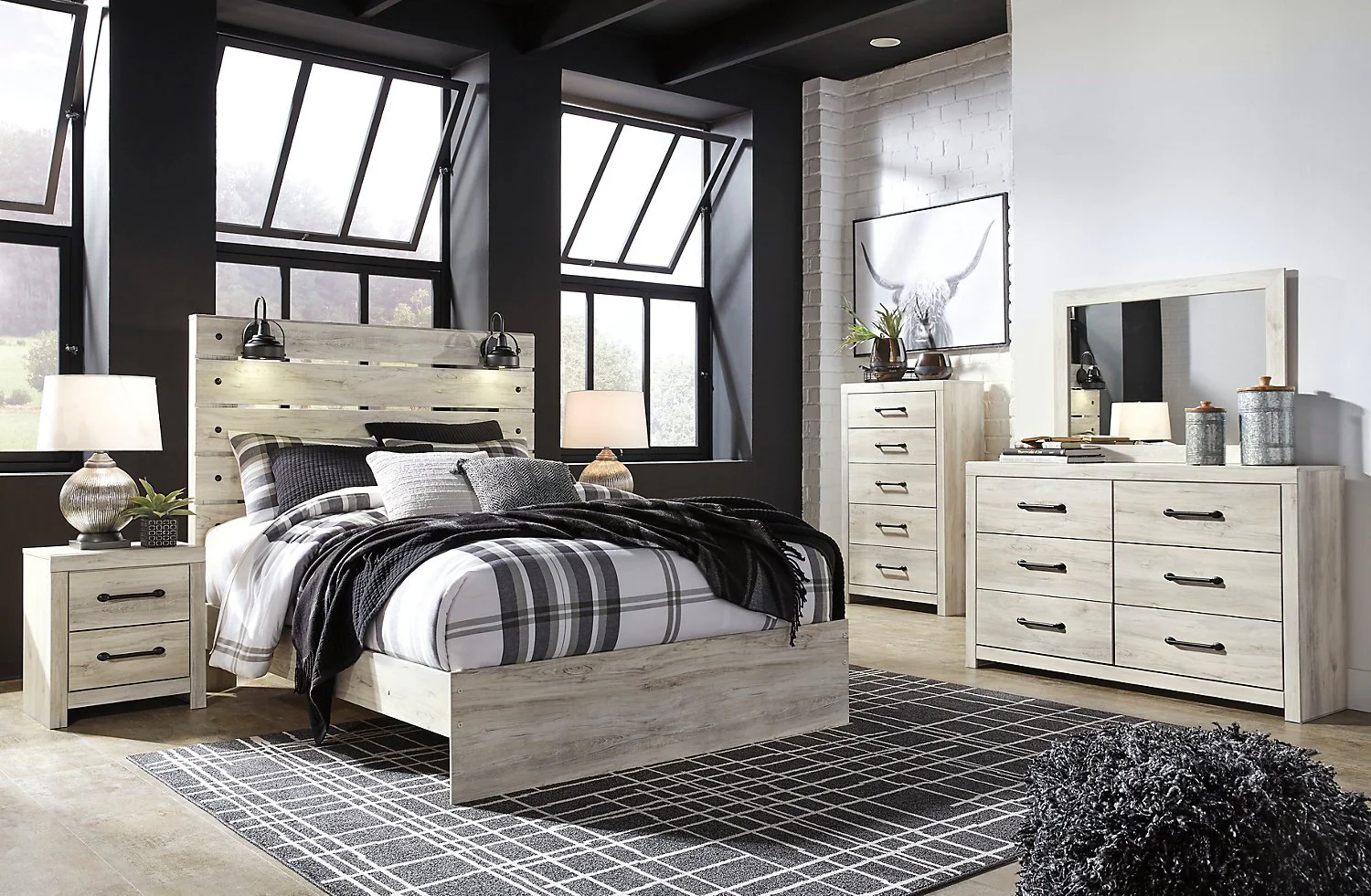 Naylon 5-Piece Queen Bedroom Set - White - Image 2