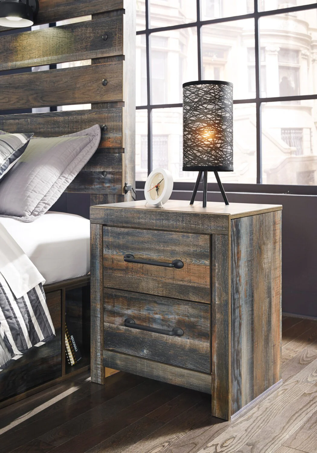 Naylon 6-Piece Full Bedroom Set - Brown - Image 4
