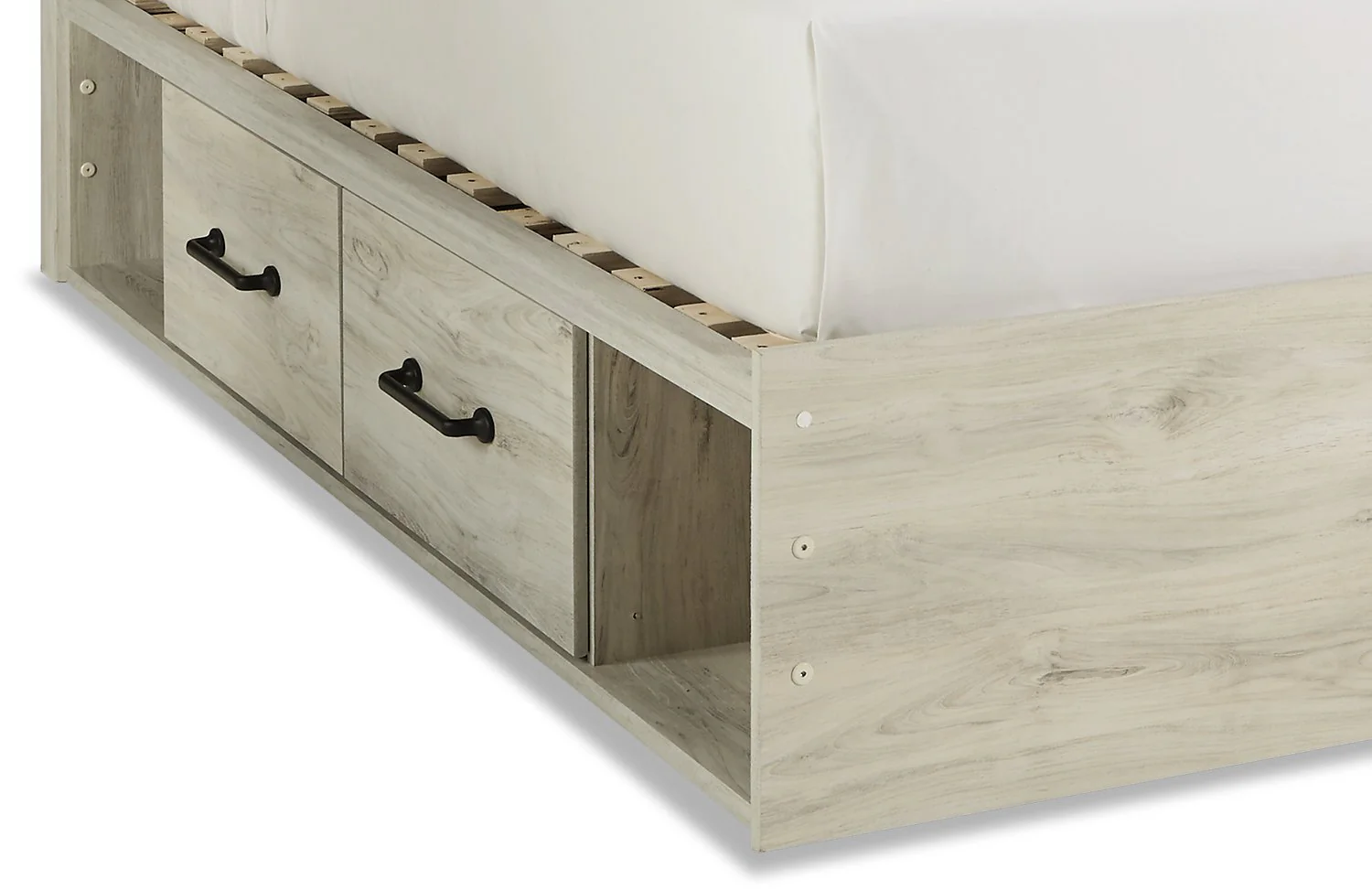 Naylon 6-Piece King Bedroom Set with Side Storage - White - Image 4
