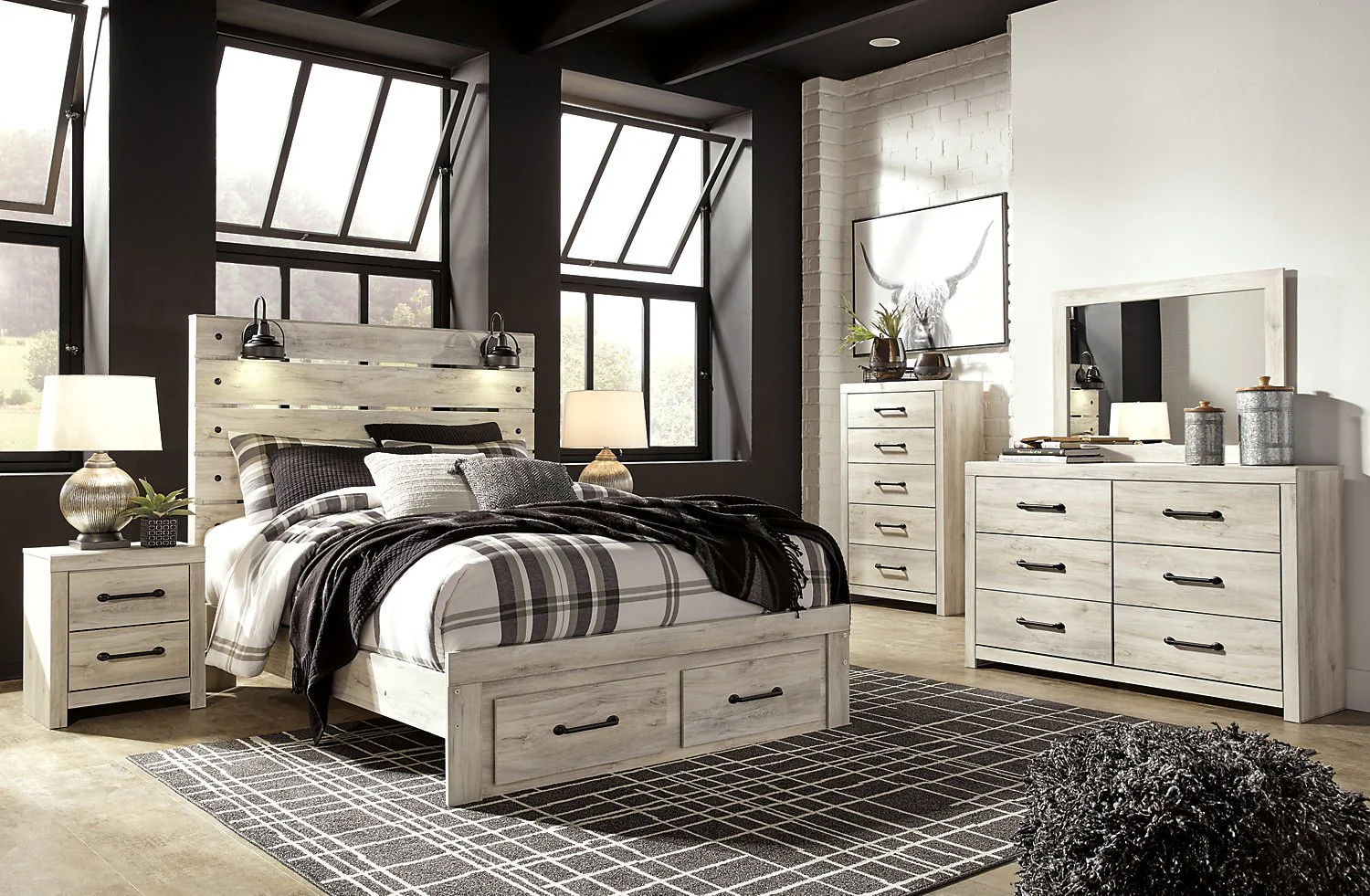 Naylon 6-Piece Queen Storage Bedroom Set - White - Image 2