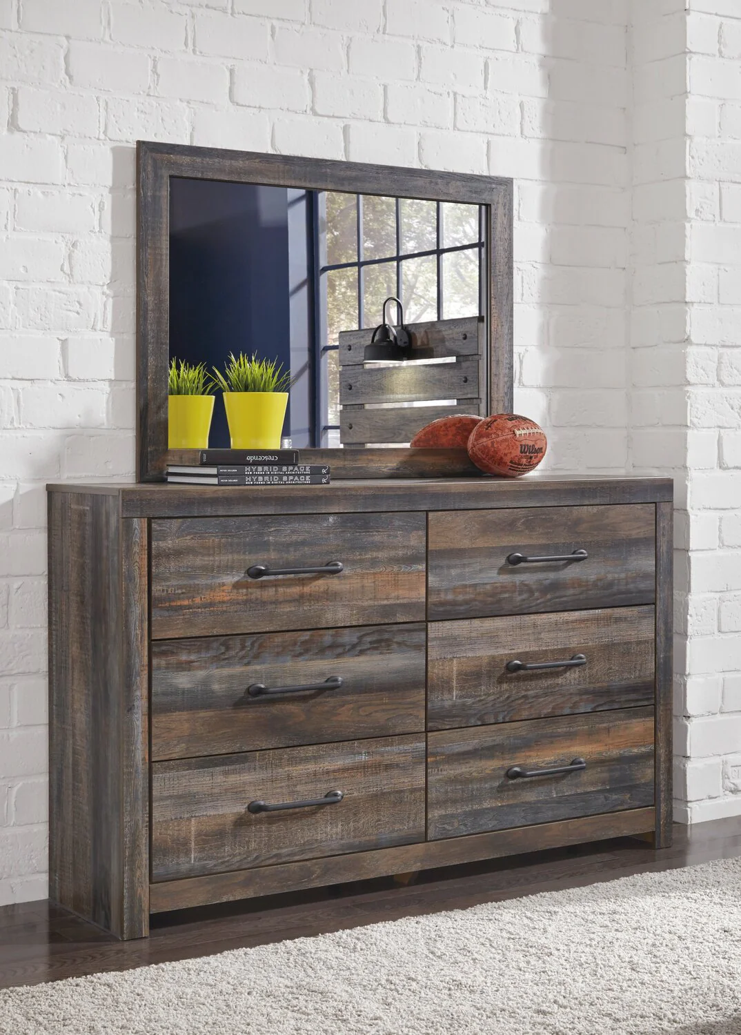 Naylon 6-Piece Twin Bedroom Set with Side Storage - Brown - Image 4