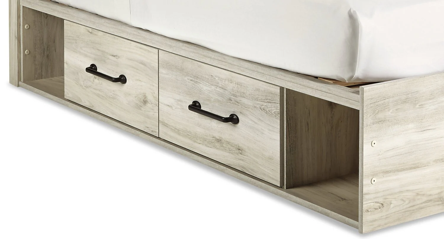 Naylon 6-Piece Twin Bedroom Set with Side Storage - White - Image 4
