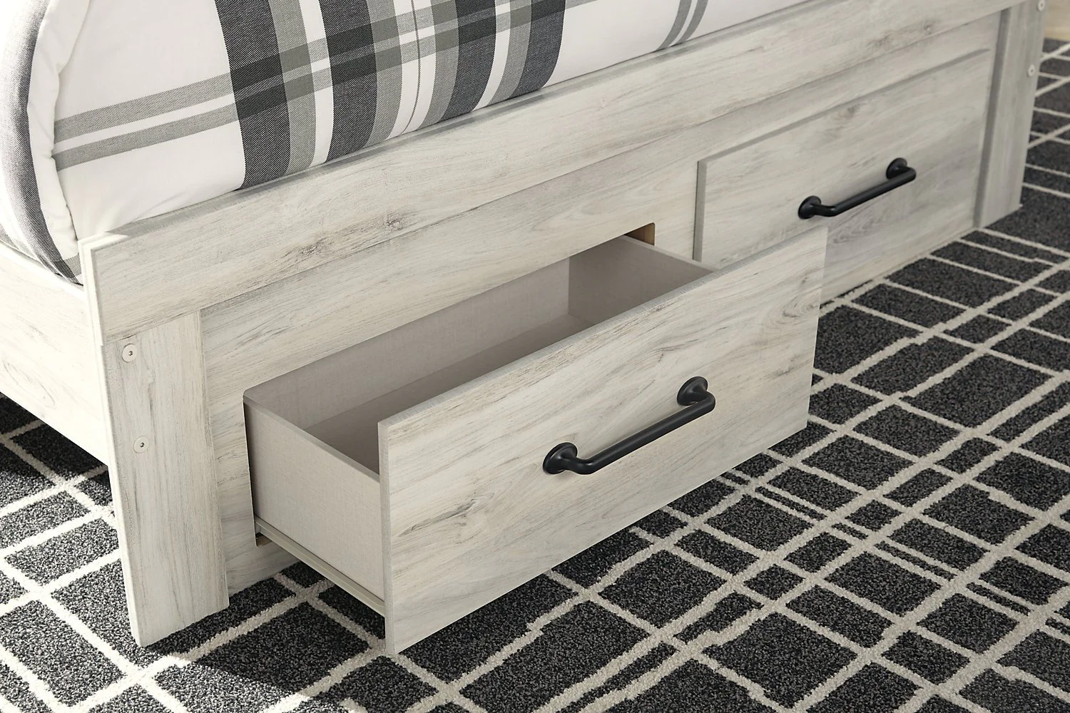 Naylon Full Storage Bed - White - Image 8