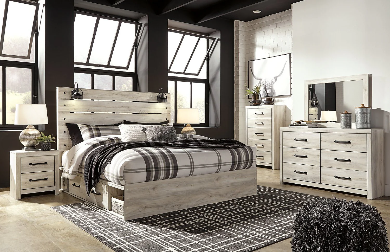 Naylon King Side Storage Bed - White - Image 4