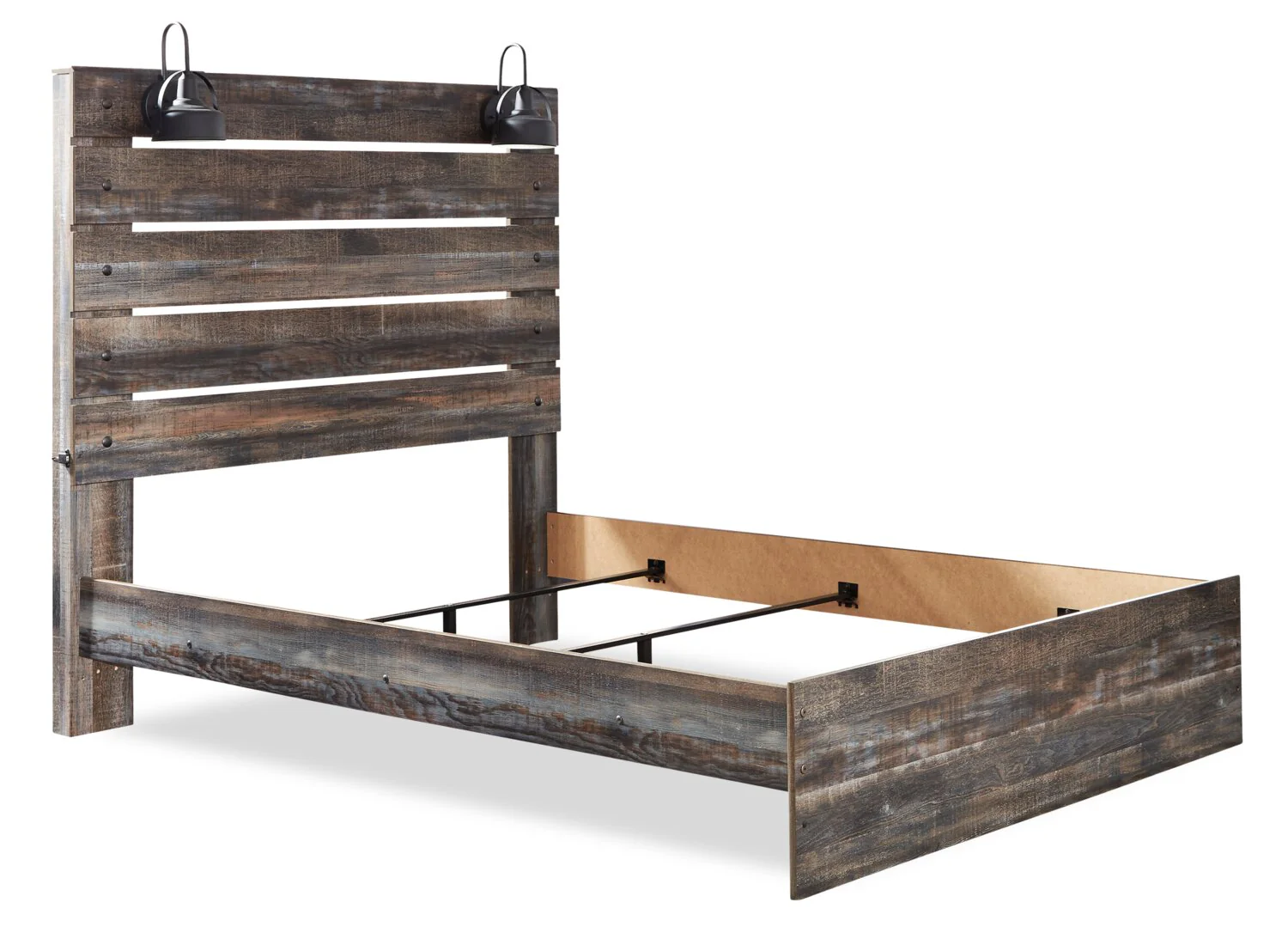 Naylon Queen Panel Bed - Brown - Image 3